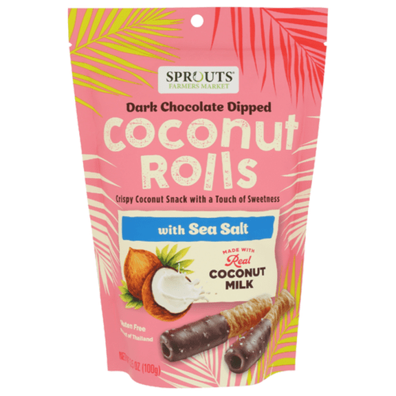 SPT Dark Chocolate Dipped Coconut Rolls 3.5 oz