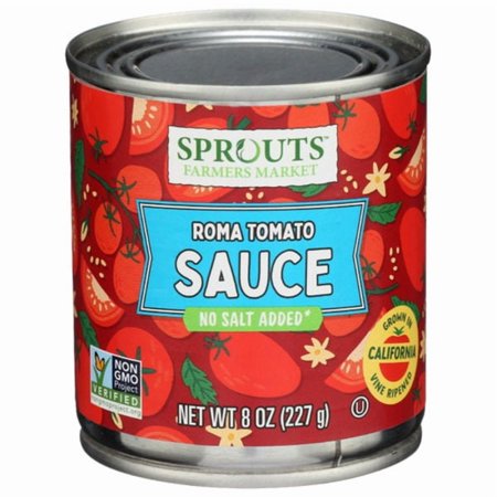 SPT No Salt Added Roma Tomato Sauce 8 oz Package May Vary