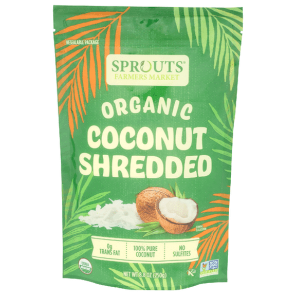 SPT Organic Shredded Coconut 8.8 oz - Pack of 2