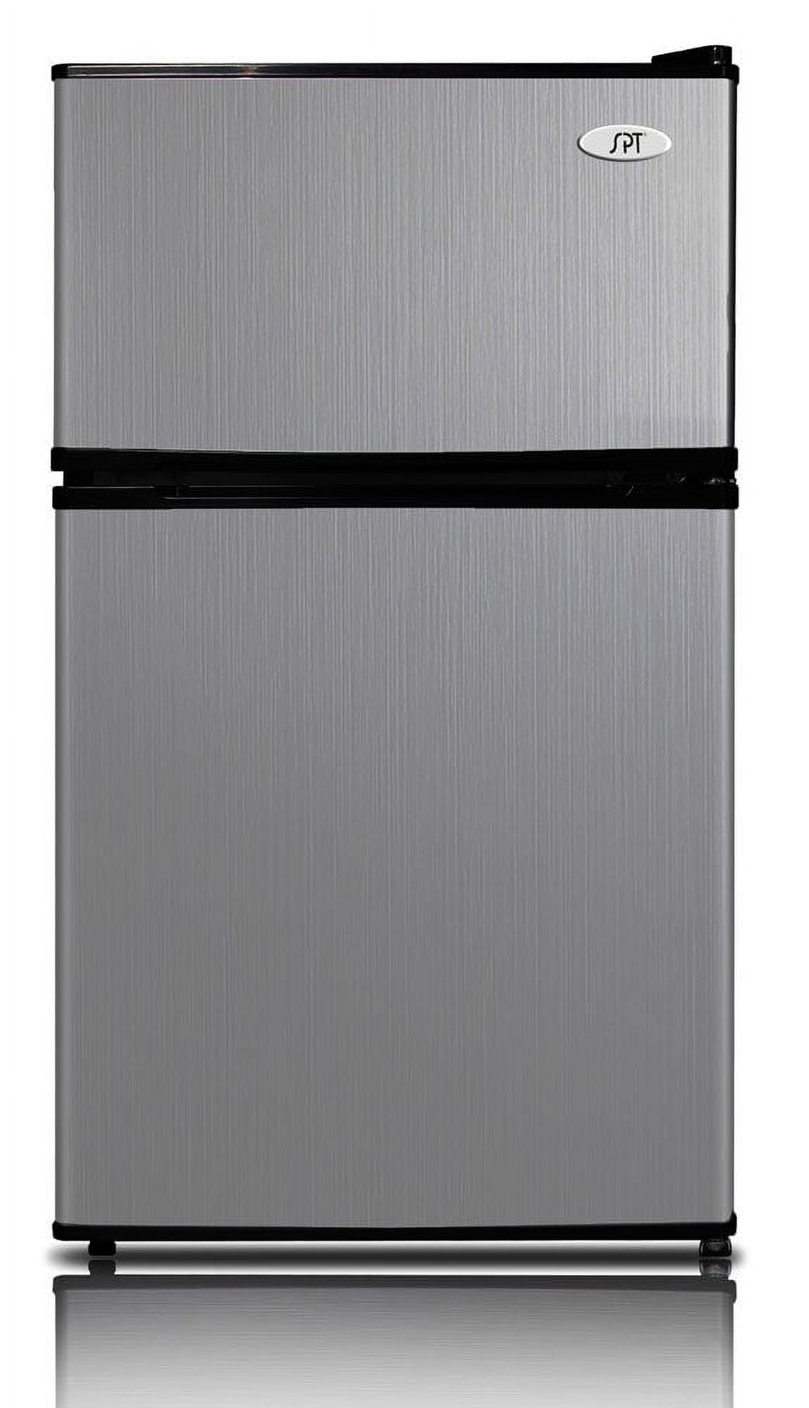 Compact Stainless Steel Double Door Refrigerator with Energy Star