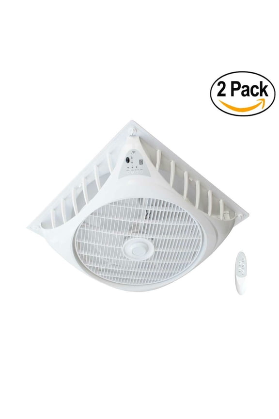 SF-1691C DC-Motor Drop Ceiling Fan, 16", Set Of 2