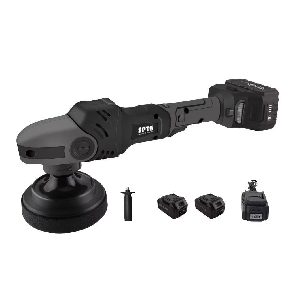 SPTA 18V 5 Inch Cordless Rotary Buffer Polisher Variable Speed ...
