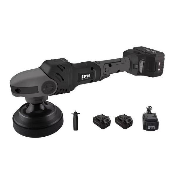 SPTA 18V 5 Inch Cordless Rotary Buffer Polisher Variable Speed Polishing Machine With 4000mAh Battery For Buffing and Polishing