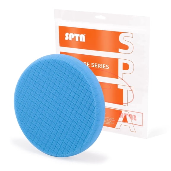 SPTA 1Pc Blue Polish Foam Pad, Buffing Polishing Pad, 6.5 Inch Face for 6 Inch 150mm Backing Plate Compound Buffing Sponge Pads for Car Buffer Polisher Compounding, Polishing and Waxing