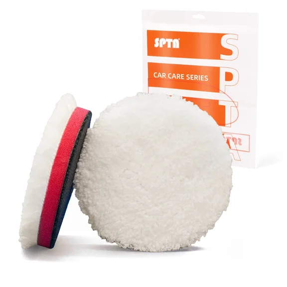 SPTA 2 Pack 3 Inch(76mm) Microfiber Pads, T20 Microfiber Finishing Pads to Remove Fine Scratches, Car Wash Scratches and Holograms for Dual Action Car Polisher Finishing Polishing Waxing