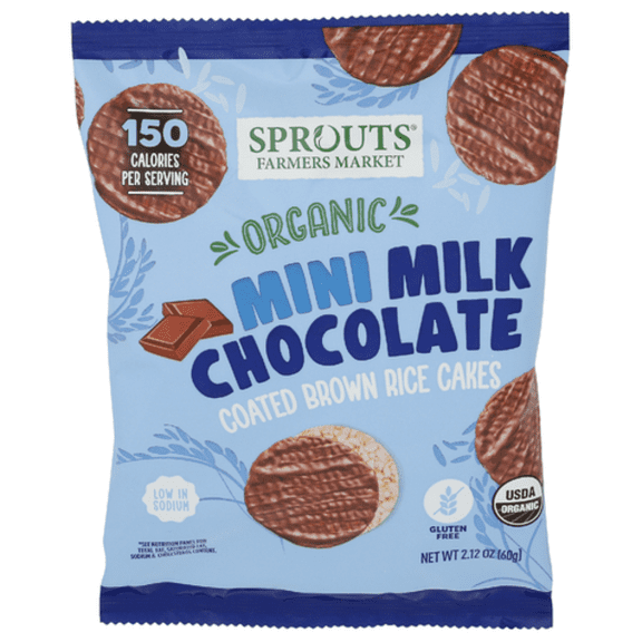 SPTs Organic Mini Milk Chocolate Rice Cakes 2.12 oz - Pack of 5