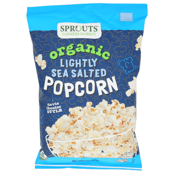 SPTs Organic Popcorn Lightly Sea Salted 4 oz - Pack of 3