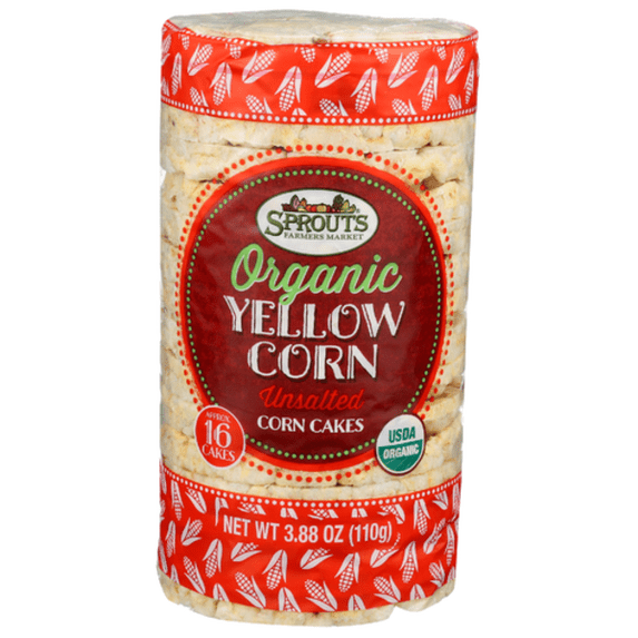 SPTs Organic Unsalted Yellow Corn Cakes 3.88 oz - Pack of 5
