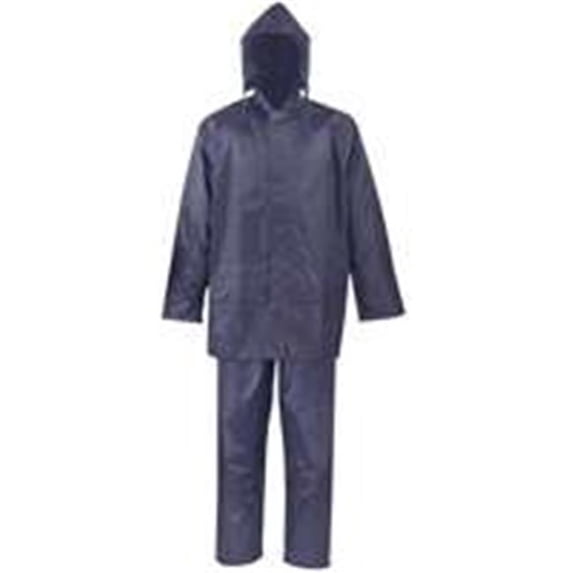 SPU045-XL 2-Piece Rainsuits, X-Large, Polyester, PVC, Blue