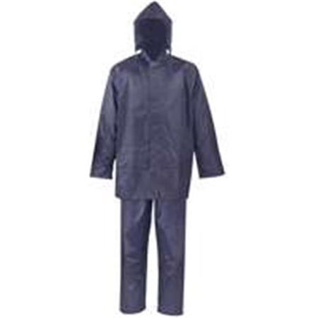 SPU045-XXL 2-Piece Rainsuits, 2X-Large, Polyester, PVC, Blue