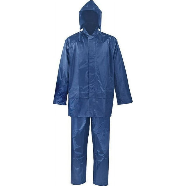 SPU045-XXXL 2-Piece Rainsuits, 3X-Large, Polyester, PVC, Blue