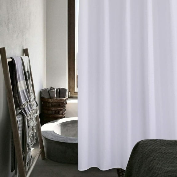 SPXTEX Dark Green Shower Curtains 96 inches Long Waterproof Fabric Farmhouse Modern Rectangle Textured Shower Curtains with Hooks for Bathroom Decorative Shower Room 72" W X 96" L