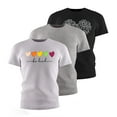 thumbnail image 1 of SPXTREME [3 Pack] Girls Boyfriend Short Sleeve Graphic T-Shirts Junior Teen Tween Tees Sizes 7-18, 1 of 10