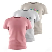 SPXTREME [3 Pack] Girls Boyfriend Short Sleeve Graphic T-Shirts Junior Teen Tween Tees Sizes 7-18