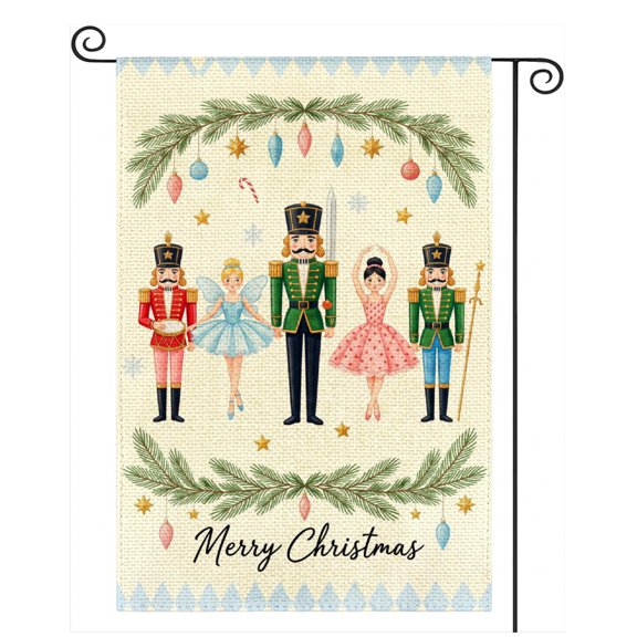 SPXUBZ 12x18 Inch Double-Sided Garden Flag, Merry Christmas Breaker Theme - A Small Outdoor Holiday Decor Item