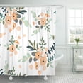 thumbnail image 1 of SPXUBZ 72"x72"inch Shower Curtain Peach Coral Waterproof Blush Pink Floral Bouquets On The White Rose Flowers Exotic Summer Beach Home Decor Polyester Fabric Adjustable whit Hooks, 1 of 5