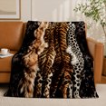 thumbnail image 1 of SPXUBZ Animal Fur Pattern Flannel Fleece Blanket, Wild Texture Throw Blanket, Soft Cozy Warm Blanket for Bedroom Sofa Decor, 1 of 5