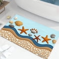 thumbnail image 1 of SPXUBZ Beach Waves Shells Starfish Sand Non Slip Kitchen Mats Bathroom Rugs Floor Mats for Floor 28.4W x 20.5H inch, 1 of 5