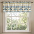 thumbnail image 1 of SPXUBZ Boho Geometric Tribal Mosaic Pattern Window Valance, Rod Pocket Kitchen Curtains Valance for Bathroom Living Room Small Window Treatment, 1 Panel, 1 of 5