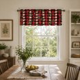 thumbnail image 1 of SPXUBZ Buffalo Plaid Window Valance Curtain Red Black Checkered Pattern Rod Pocket Kitchen Curtain Rustic Farmhouse Decor, 1 of 5