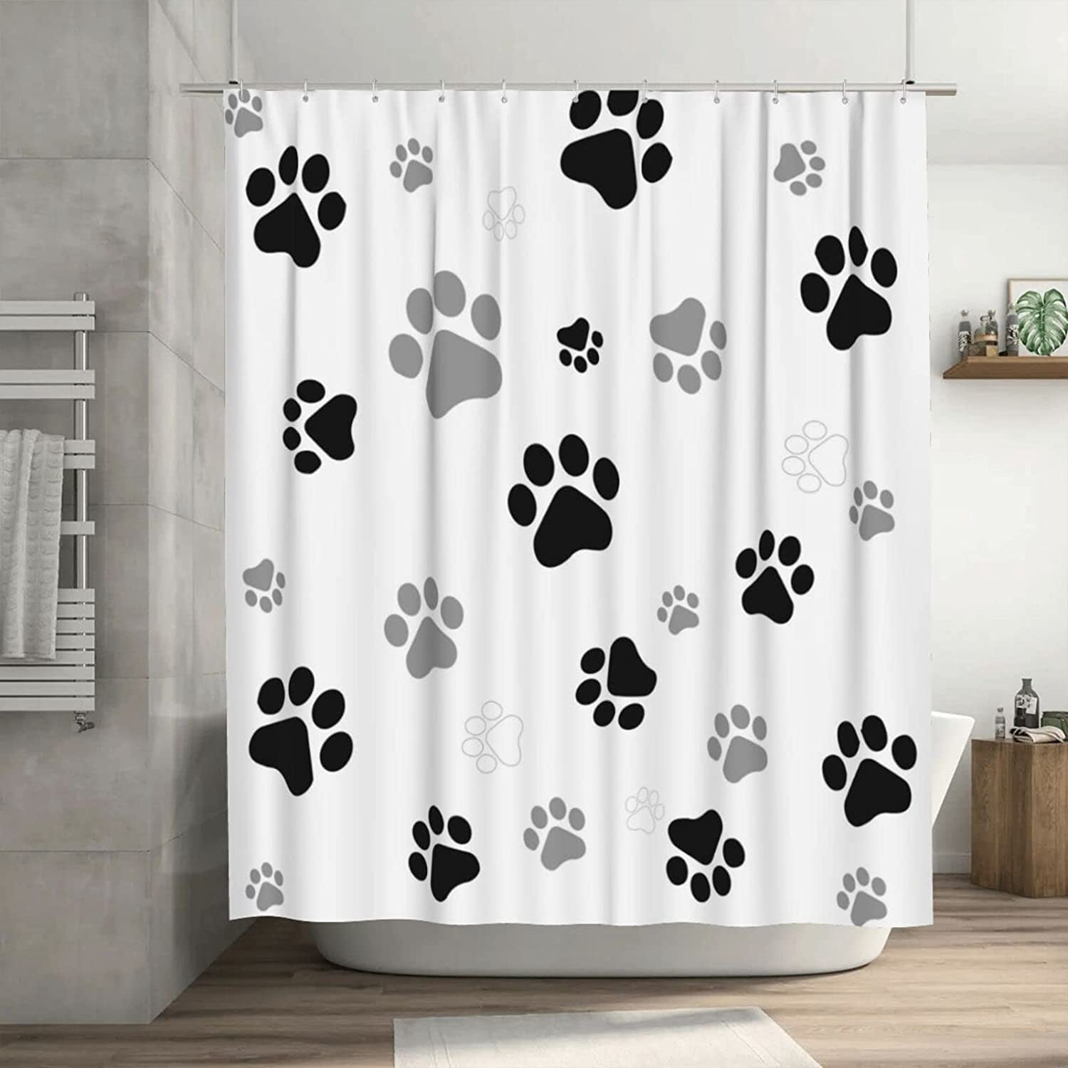 Classic Patchwork Paws Shower Curtain NCU0NNT2916 main image 1