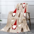 thumbnail image 1 of SPXUBZ Christmas Gnome Reindeer Tree Flannel Throw Blanket for Winter Christmas Gift Home Sofa Bed Decoration 50x40 inch, 1 of 5