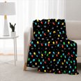 thumbnail image 1 of SPXUBZ Christmas Light Pattern Flannel Blanket Soft Plush Throw Blanket Holiday Decor Cozy Warm Lightweight Blanket for Home Sofa 80"x60", 1 of 5