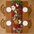 thumbnail image 1 of SPXUBZ Christmas Ornament Poinsettia Table Runner 13 x 72 Inch Holiday Floral Dining Table Runner Winter Farmhouse Kitchen Home Decor, 1 of 5