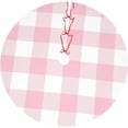 thumbnail image 1 of SPXUBZ Christmas Tree Skirt, Girly Pastel Pink Gingham Plaid Xmas Tree Mat Decor Ornament for Xmas Holiday Party Ornament Rustic Farmhouse Decorations 36 inch, 1 of 5