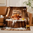 thumbnail image 1 of SPXUBZ Cute Bear Bath Flannel Fleece Blanket Animal Bathroom Theme Throw Blanket Soft Cozy Blanket for Kids Bedroom Sofa 80"x60", 1 of 5