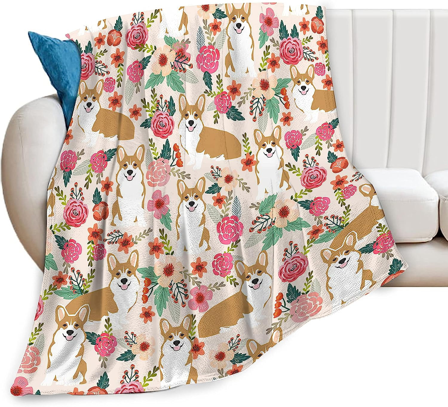 SPXUBZ Cute Blanket Puppy Dog Blanket Animal Fleece Blanket