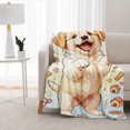 thumbnail image 1 of SPXUBZ Dog Pattern Throw Blanket 50x60 Inch, Cute Pet Design Soft Fleece Blanket, Cozy Animal Lover Home Decor Blanket for Sofa Bed 50"x40", 1 of 5