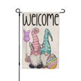 thumbnail image 1 of SPXUBZ Easter Garden Flag Gnomes 12×18 Inch Double Sided Welcome Egg Outside Vertical Holiday Yard, 1 of 7
