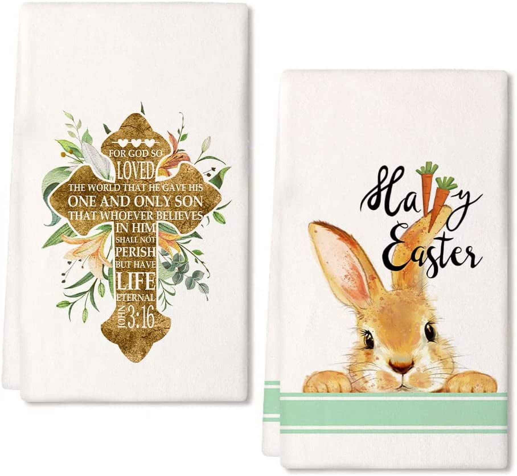 Hand Towel - Kitchen Hand Towel - Easter Hanging Towel - Easter Kitchen  Towel - Carrots