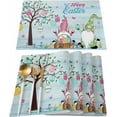 thumbnail image 1 of SPXUBZ Easter Placemats, Blue Easter Gnome Egg Tree 18x12 Inch Placemats for Family Table Holiday Decoration Placemat Set of 6, 1 of 5