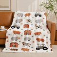 thumbnail image 1 of SPXUBZ Farm Animal Flannel Fleece Blanket, Cute Tractor Barn Pattern Throw Blanket, Soft Cozy Blanket for Kids Bedroom Nursery, 1 of 5