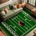 thumbnail image 1 of SPXUBZ Football Field Velvet Area Rug, Sports Theme Rectangle Floor Carpet, Soft Plush Non Slip Rug for Bedroom Game Room Decor 47.2"×31.5", 1 of 5