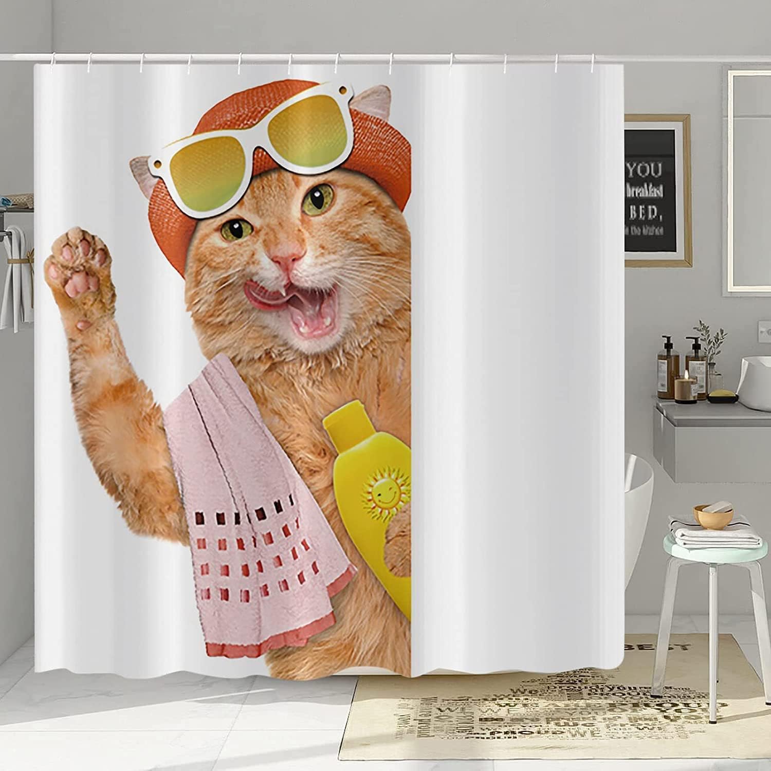 Funny Cat Shower Curtain