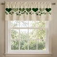 thumbnail image 1 of SPXUBZ Green Heart Border Window Valance Kitchen Curtain Valance Rod Pocket Home Decor, 1 of 5