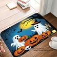 thumbnail image 1 of SPXUBZ Halloween Ghost Pumpkin Non Slip Flannel Floor Mat for Bathroom Kitchen Bedroom Decor 16x24 inch, 1 of 5