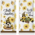thumbnail image 1 of SPXUBZ Kitchen Towels, Sunflower Yellow Truck Hello Sunshine for Housewarming Gift Set of 2, 1 of 5