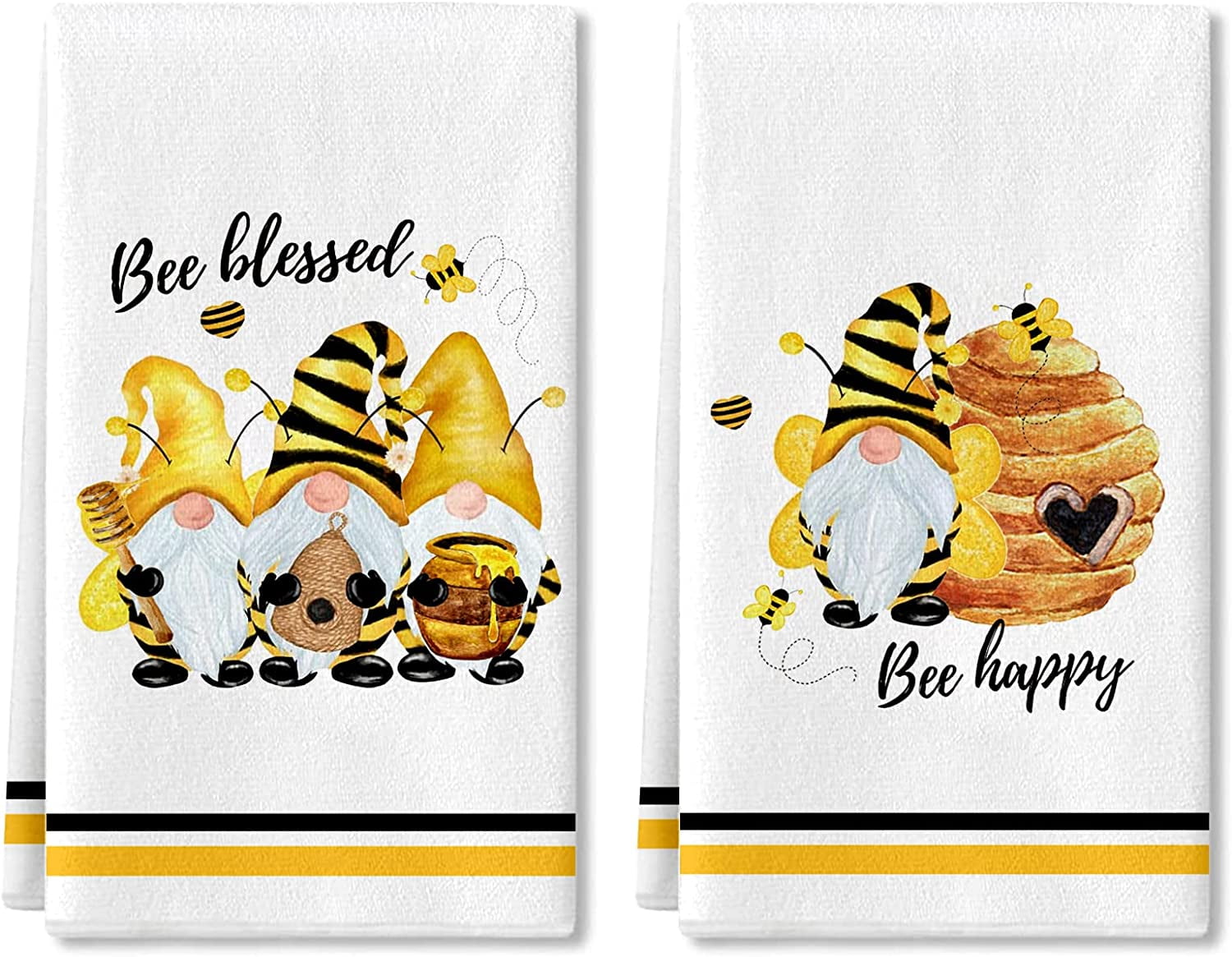 Dish Towel - Bee Happy (Yellow)