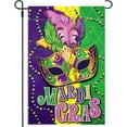 thumbnail image 1 of SPXUBZ Mardi Gras Garden Flag Masquerade Beads Yard Flag Double Sided Yard Outdoor Decoration 12x18 Inch, 1 of 6