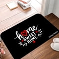 thumbnail image 1 of SPXUBZ Non Slip Flannel Polyester Floor Mat Home Sweet Home Design For Bathroom Kitchen Bedroom Decoration 24x16 inch, 1 of 5