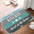 thumbnail image 1 of SPXUBZ Non Slip Flannel Polyester Floor Mat Kitchen Heart Of The Home For Bathroom Kitchen Bedroom Decoration 24x16 inch, 1 of 5