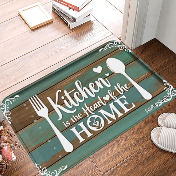 SPXUBZ Non Slip Flannel Polyester Floor Mat Kitchen Is The Heart Of The Home For Bathroom Kitchen Bedroom Decoration 24x16 inch