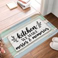 thumbnail image 1 of SPXUBZ Non Slip Flannel Polyester Floor Mat Kitchen We Make Messes And Memories For Bathroom Kitchen Bedroom Decoration 24x16 inch, 1 of 5