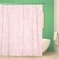 thumbnail image 1 of SPXUBZ Pink Beautiful Christmas Snowflake Pattern Winter Blizzard Border Brightness 72x72 Inches Waterproof Polyester Shower Curtain with Hooks, 1 of 5