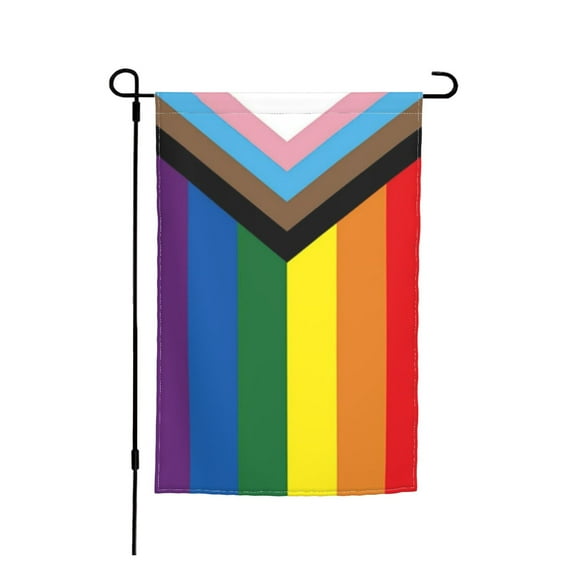 SPXUBZ Pride Rainbow LGBT Linen Garden Flag Gay Lesbian Transgender Bisexual Outdoor Decor 12"x18"