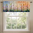 thumbnail image 1 of SPXUBZ Purple Wildflower Window Valance Floral Kitchen Curtain Valance Rod Pocket Home Decor, 1 of 5